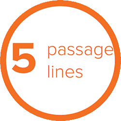 Five pasage lines Five passage lines